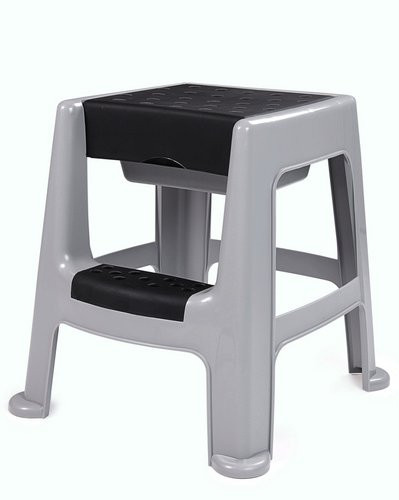 Ondis24 Sitzhocker aus Kunststoff in Grau, B: 46 cm, H: 48 cm - Bild 1