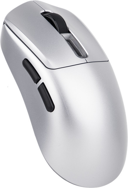 EPOMAKER NEX Pro Tri-Mode Kabellose Ergonomische Gaming-Maus mit PixArt PAW3950 Sensor, RGB-Ladestation, 8000Hz Polling und 42K DPI in Silber - Bild 1