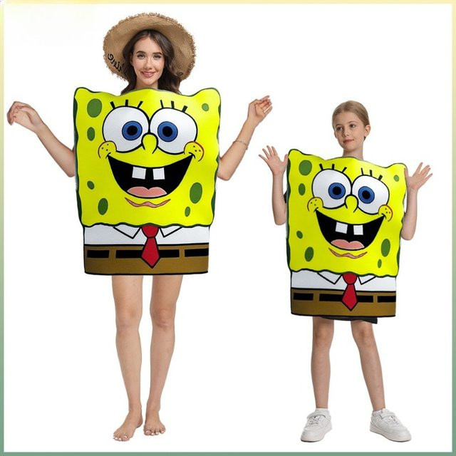Potdemiel SpongeBob Schwammkopf Overall, Halloween-Kostüm, Gelb - Bild 1