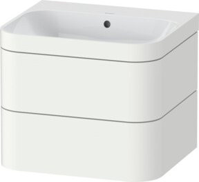 Duravit Möbelwaschtisch-Unterschrank Happy D.2 Plus in Weiß matt mit 2 Schubladen, Breite: 57,5 cm, Tiefe: 49 cm, Höhe: 48 cm - Bild 1