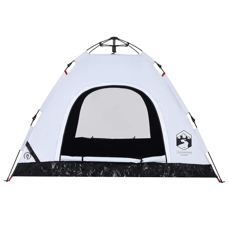 vidaXL Campingzelt für 3 Personen in Weiß mit Verdunkelungsstoff und Quick-Release-System - Bild 4