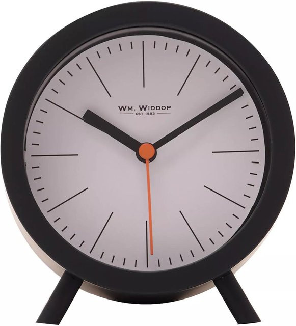 Widdop Analoger Wecker mit Schleichendem Uhrwerk in Schwarz, Durchmesser: 13,0 cm - Bild 1