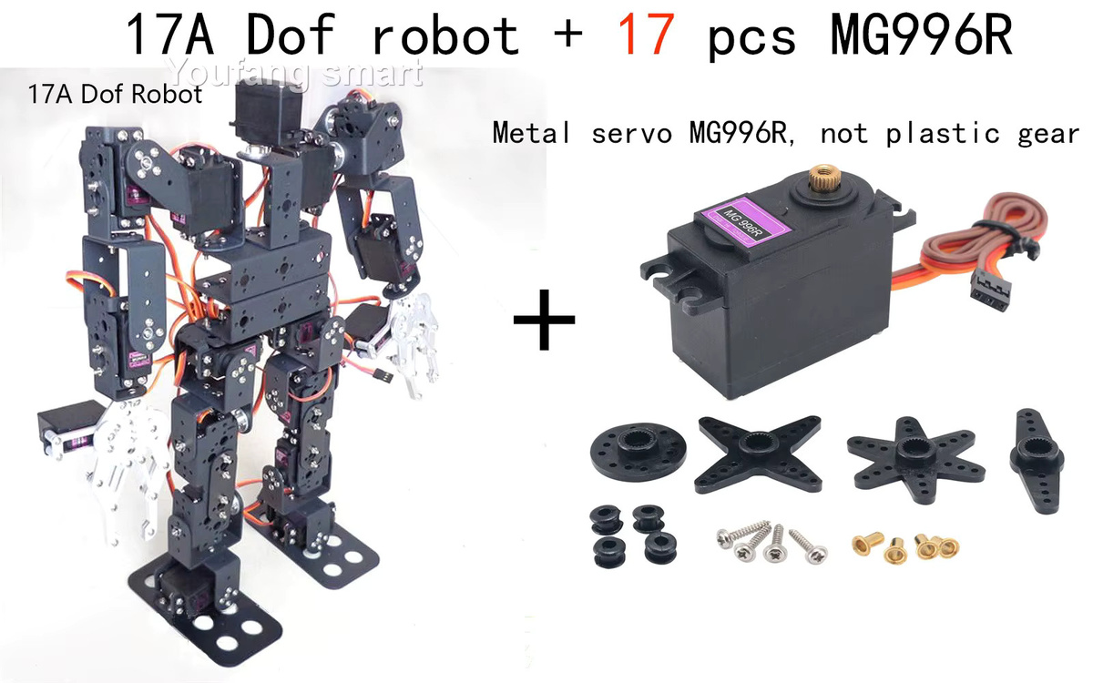 YoufangSmart Humanoides Roboterrahmen-Lernroboter-Set, 17-teiliges Set - Bild 4