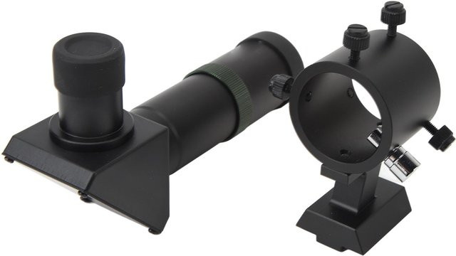 Shoemst Sucherfernrohr 6x30, rechtwinkliger optischer Sucher mit FMC-Mehrschichtvergütung und Halterung für astronomische Teleskope, Schwarz - Bild 1