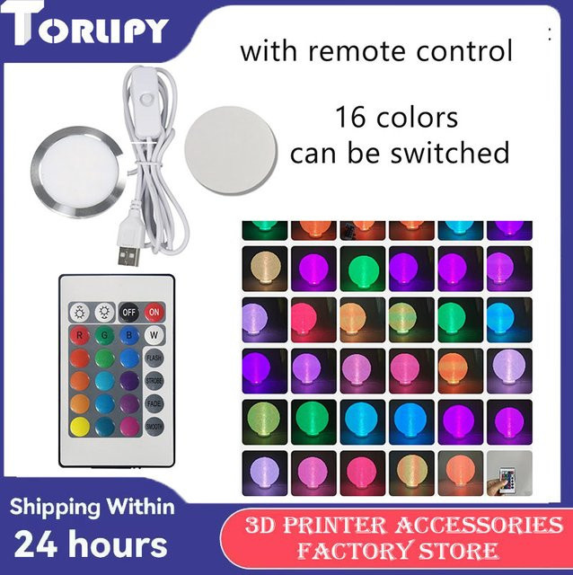 Torlipy LED Nachtlicht DIY 3D Druck Kit für Bambu Lab, RGB, Weiß - Bild 1