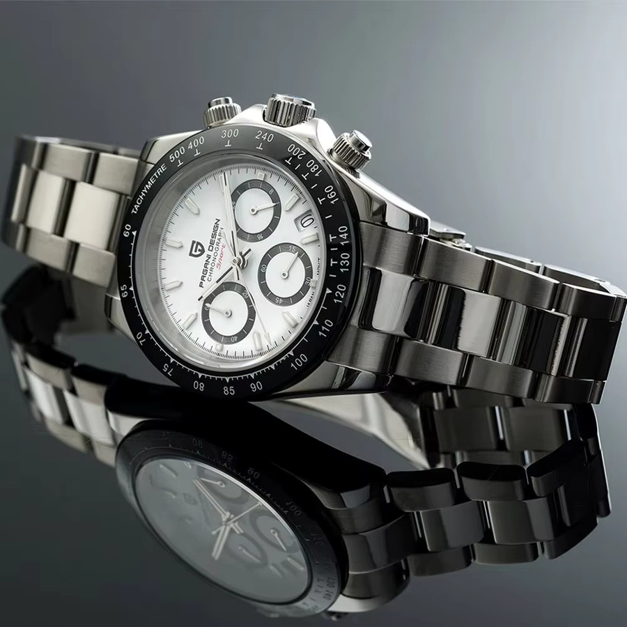 PAGANI DESIGN Chronograph, Quarz, Edelstahl, Silber, Herren - Bild 4