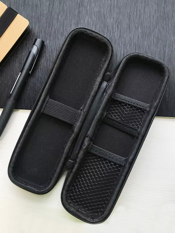 Schwarzes EVA Hard Shell Federmäppchen als schützende Aufbewahrungstasche für Stylus-Stifte und Kugelschreiber - Bild 7
