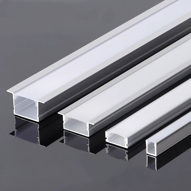 Ksdligh Aluminium LED Profil mit Diffusor in Silber für Schrank und Bücherregal, Breite: 20 mm, 25 mm oder 30 mm - Bild 1