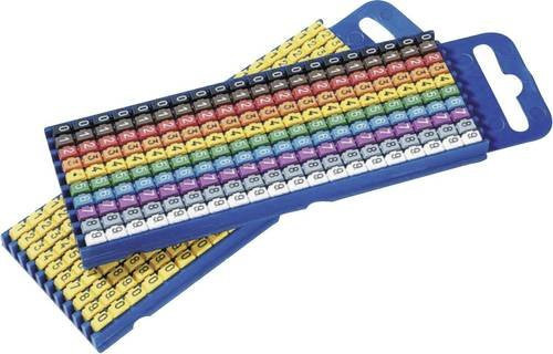 HellermannTyton Kennzeichnungsclip WIC3-0-9-PA-YE-C1 mit Aufdruck 0-9 in Multicolor, Außendurchmesser-Bereich 4,30 bis 5,30 mm - Bild 1