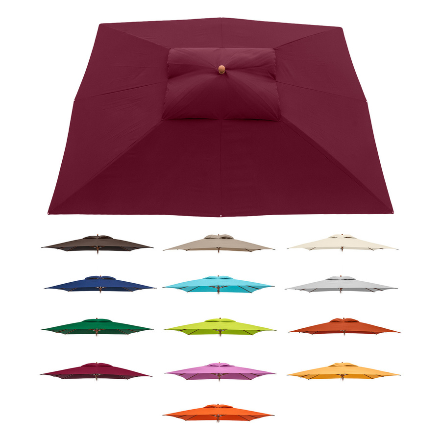 anndora Sonnenschirm rechteckig aus Aluminium und Polyester in Multicolour mit UV-Schutz UPF 50+ B/H: 400 x 300 x 276 cm - Bild 1