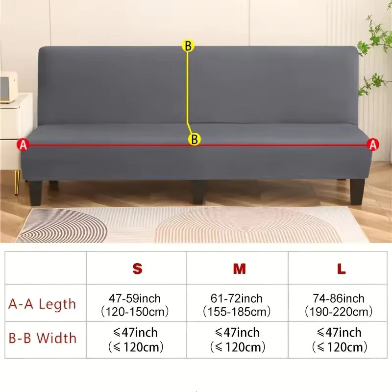 WANERQU Sofabezug einfarbig und armlos, waschbare Sofa-Schutzhülle für dein Wohnzimmer - Bild 2