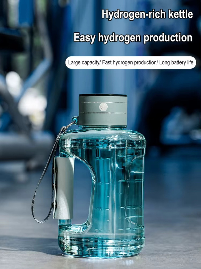 BALASHOV Tragbarer Wasserstoffgenerator und Ionisator mit 1500 ml Volumen, Wasserflasche für Elektrolyse in Grün und Transparent - Bild 7