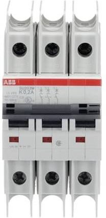 ABB SU203M-K0.2 Leitungsschutzschalter 0,2A 400V Grau - Bild 1