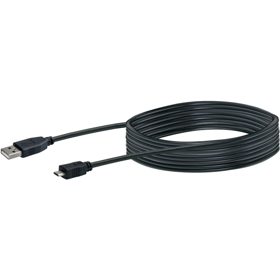 Schwaiger USB 2.0 Anschlusskabel mit USB-A und Micro-USB in Schwarz, Länge: 1,8 m - Bild 2
