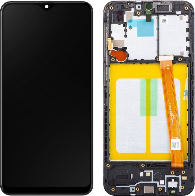 Samsung Galaxy A20e A202 Display mit Touchscreen und Rahmen in Schwarz Service Pack - Bild 1