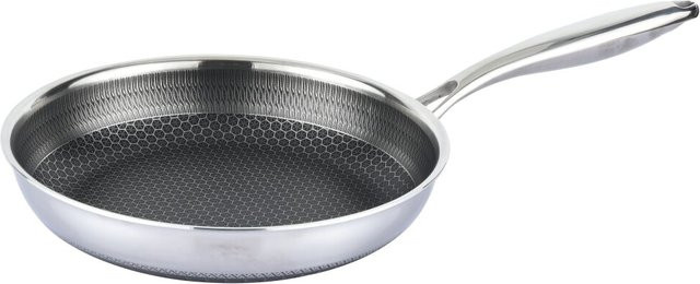 Cheffinger Bratpfanne aus Edelstahl mit Antihaft-Wabenstruktur in Silber, Durchmesser: 32 cm - Bild 1