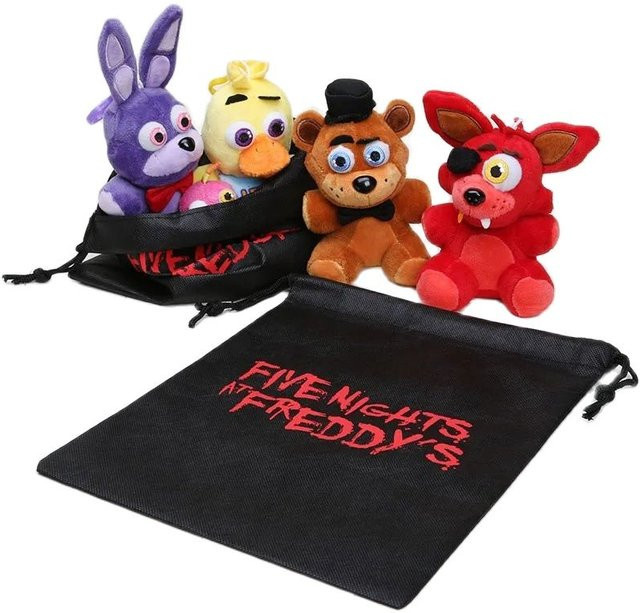 Yiran toy Five Nights at Freddy's Freddy Foxy Bonnie Chica Plüschtiere Schlüsselanhänger, 5-teiliges Set - Bild 1