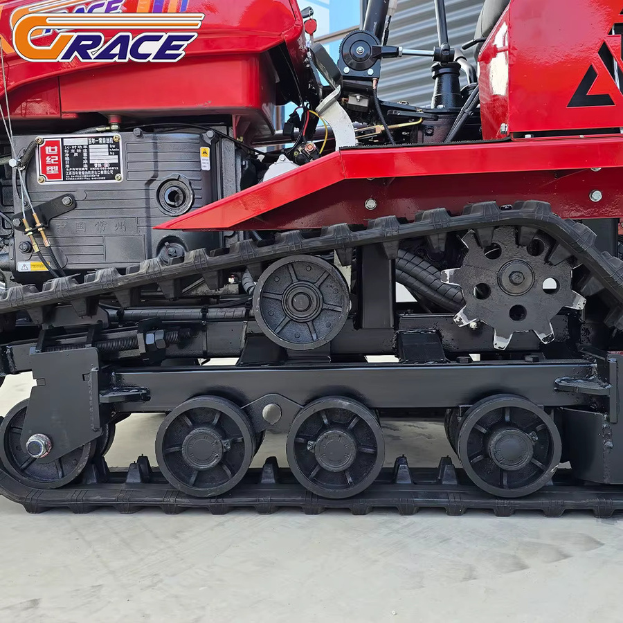 ABPW Diesel-Mikrofräse als kleiner Raupentraktor in Rot für professionelle landwirtschaftliche Einsätze - Bild 2