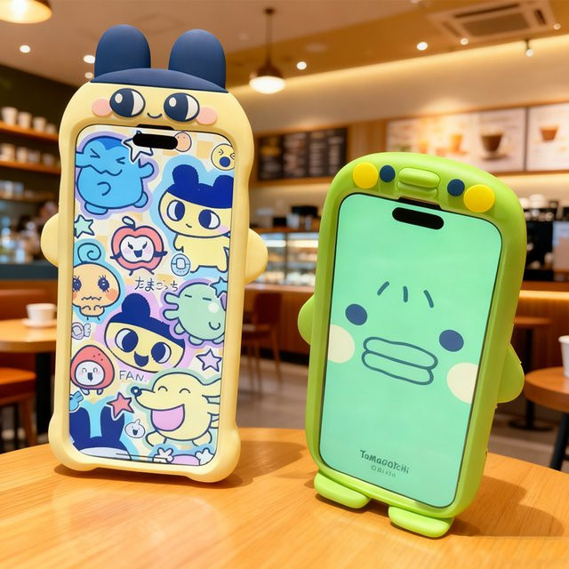 Potdemiel Virtual Pet Tamagotchi 3D Schutzhülle für iPhone 17, 16, 15, 14, 13, Pro Max, stoßfeste Silikonhülle mit staubdichtem Rand - Bild 1