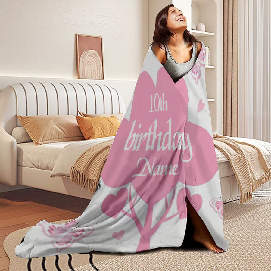 Personalisierte Winterdecke aus dickem Flanell mit eigenem Foto, superweiche Plüsch-Fleecedecke von SRH - Bild 2