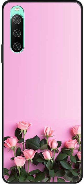 Sony Xperia 10 V und Xperia 1 V 5G Schutzhülle aus weichem TPU Silikon mit Wolf Löwe Katze Design in Pink - Bild 1