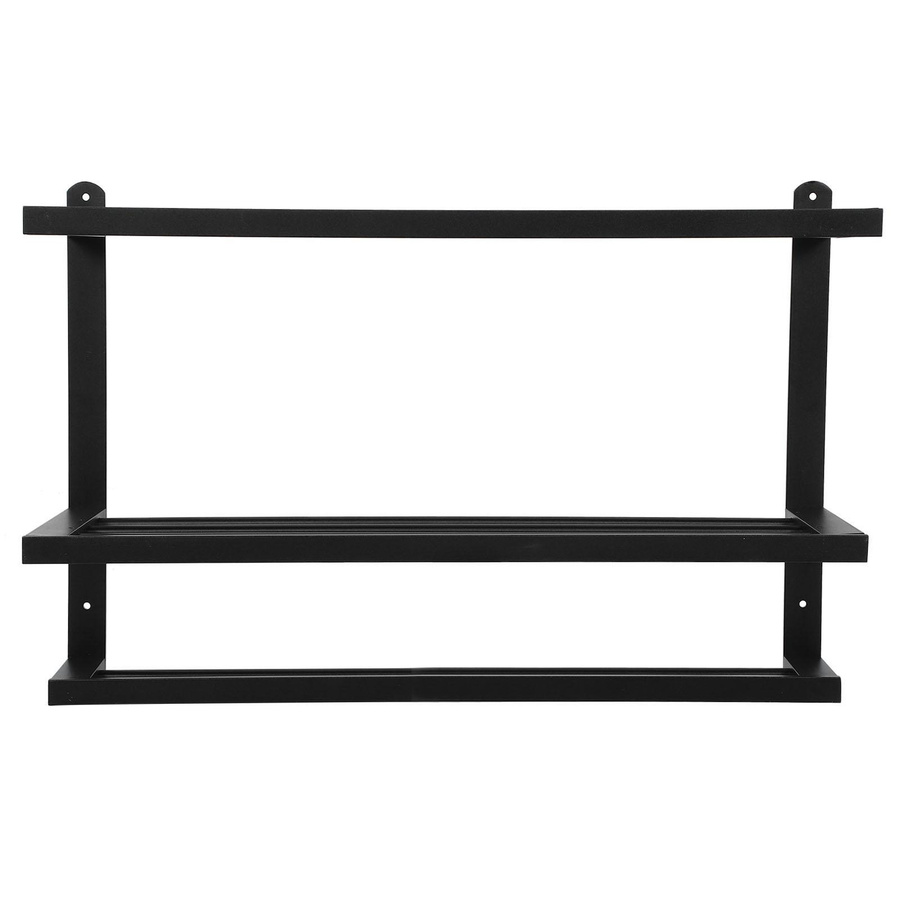 Aimo 3-stöckiges Wandregal aus Aluminium in Schwarz für das Badezimmer als Handtuchhalter und Organizer - Bild 3