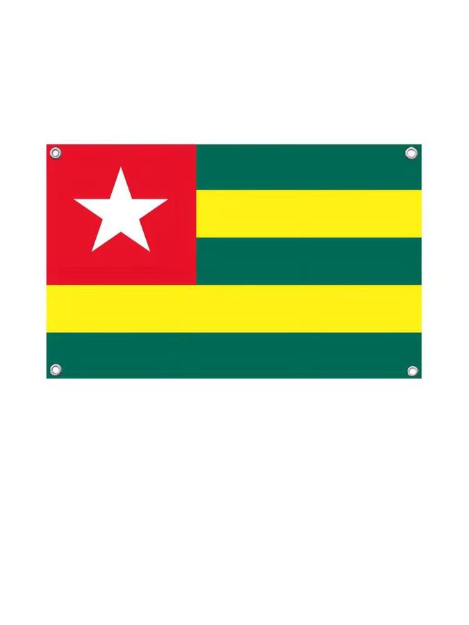 Togo-Flagge aus Polyester mit vier Löchern für Outdoor-Dekoration und Raumgestaltung - Bild 6