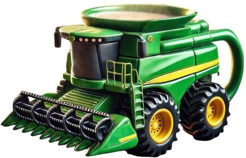 Handgefertigter Traktor-Kaffeebecher von baybabo in Grün, Keramiktasse im Vintage-Design für Landwirtschafts-Liebhaber, 325 ml - Bild 1