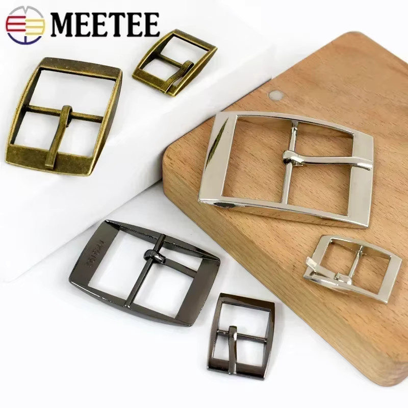 Meetee Metall-Dornschließen aus Stahl in Silber für Taschenriemen, Ledergürtel und Gurtbandhaken als DIY-Ersatzteile - Bild 2