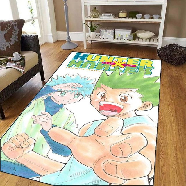 Lodestar Japanischer Anime Teppich Hunter X Hunter Gon und Killua, weicher Polyester Teppich für Wohnzimmer und Schlafzimmer, B/B: 80 x 120 cm, Multicolour - Bild 1