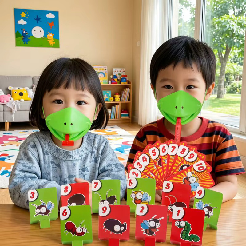 soulbao Frosch- und Eidechsen-Maske, Leckkarten-Spielzeug - Bild 3