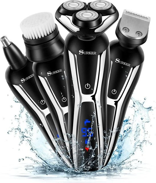 Hatteker Electric Pro Li Haarschneidemaschine und Bartschneider in Schwarz mit Zero-Gap T-Klinge, wasserdicht und kabellos wiederaufladbar - Bild 1