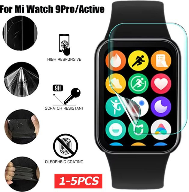 Weiche Hydrogel Schutzfolie für Xiaomi Mi Band 9 Pro und Mi Band 9 Aktive, Vollabdeckung Displayfolie, Transparent - Bild 1