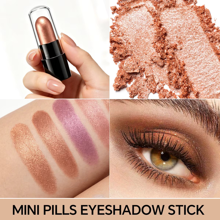 DNM Make-up-Set, 12 Kapsel-Lidschattenstifte, perlmuttartig, glänzend - Bild 2