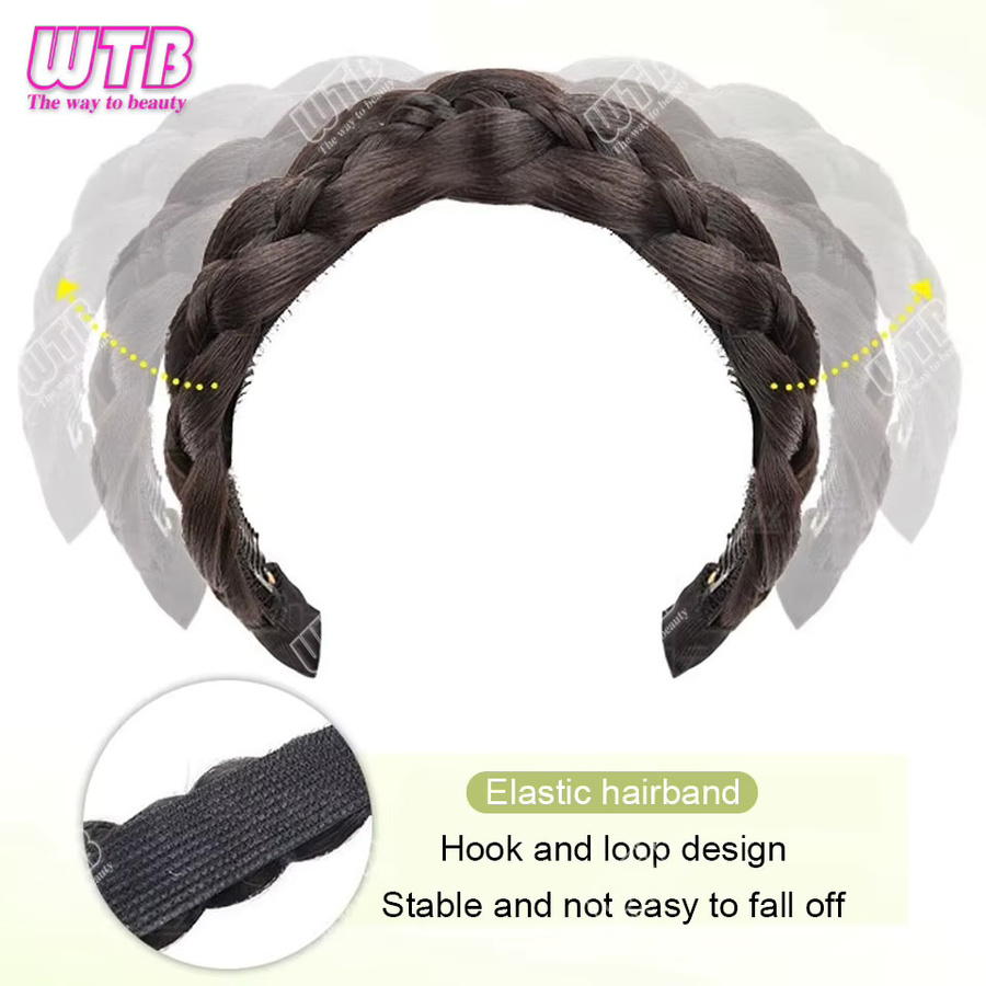 WTB Synthetische Perücke Twist Geflochtenes Stirnband, Damen - Bild 2