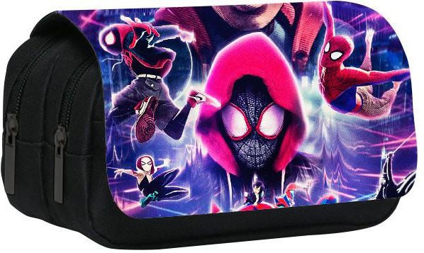 DewBloom Federmäppchen Spiderman Paralleluniversum mit großem Fassungsvermögen und doppellagigem Design für Schüler, Mehrfarbig - Bild 1