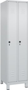 C+P Spind Classic PLUS Garderobenschrank mit 2 Abteilen, Grau, H x B x T: 195 x 50 x 50 cm - Bild 1
