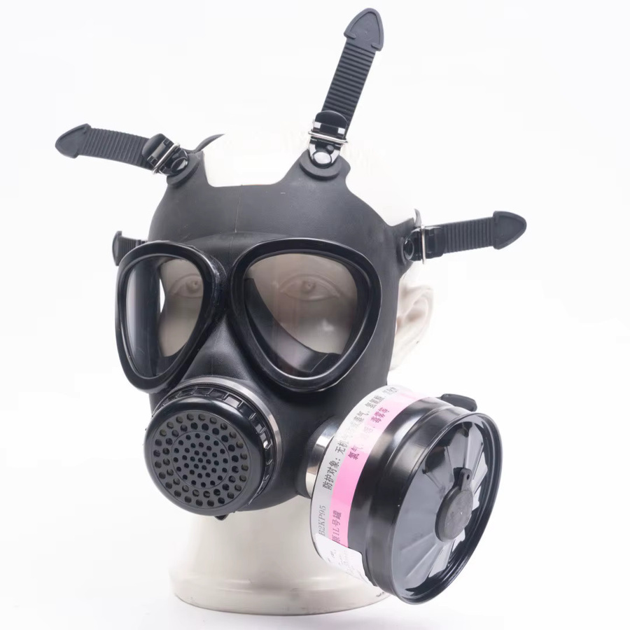 Ghost Face Typ 87 Chemikalienschutz-Vollmaske in Schwarz mit Gummi-Kopfband für Brandbekämpfung, Rauch und Gas - Bild 4