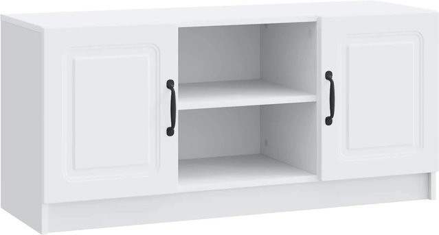 vidaXL TV-Schrank aus Holzwerkstoff in Weiß, B/T/H: 102 x 34,5 x 47 cm - Bild 1