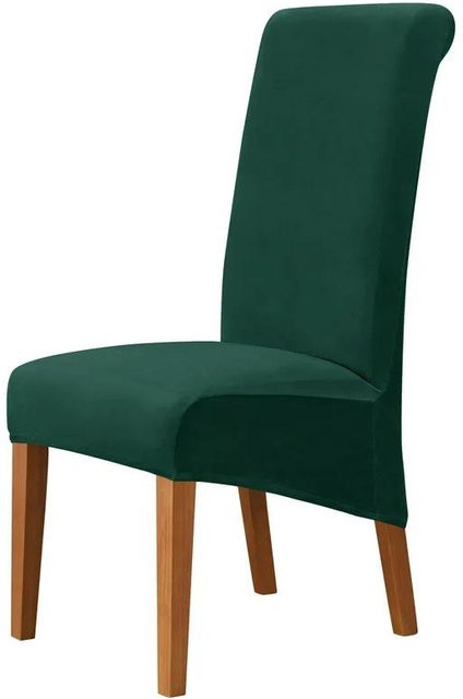 Luxus Samt Stuhlbezug für Esszimmer und Schreibtisch in Grau, XL Größe, verstellbar - Bild 1