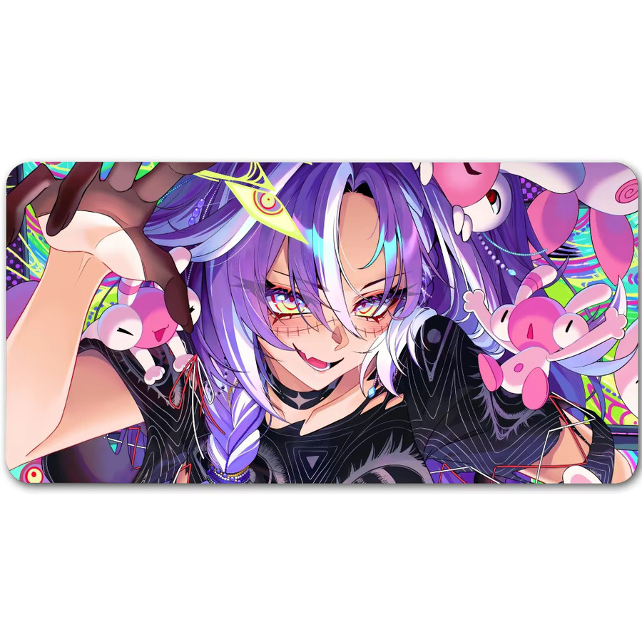 M-Michi Mochievee Vtuber Mauspad in Multicolour, rutschfeste Gamer-Computermatte für Schreibtisch und Laptop - Bild 7