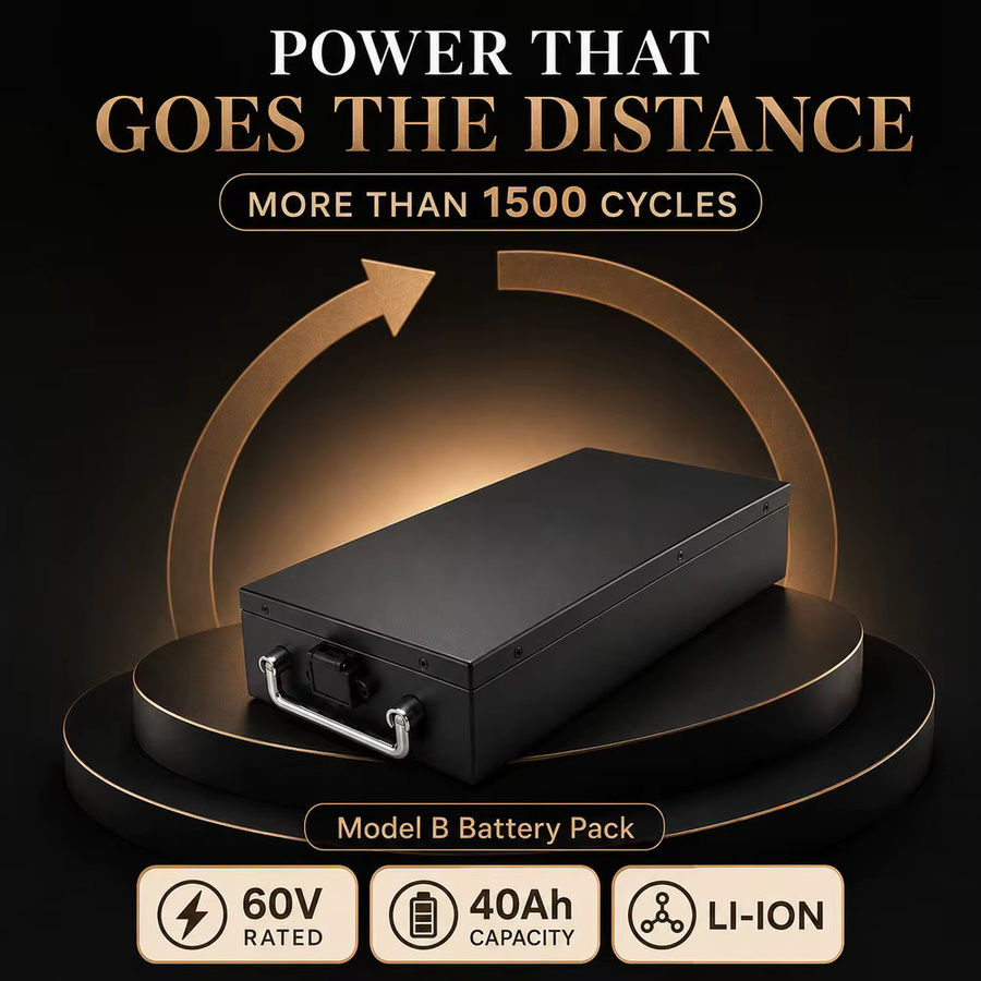 Ddadache 60V Lithium-Ionen E-Bike Akku-Pack in Schwarz mit integriertem BMS für Elektrofahrräder, Wohnmobile und Energiespeicher - Bild 2