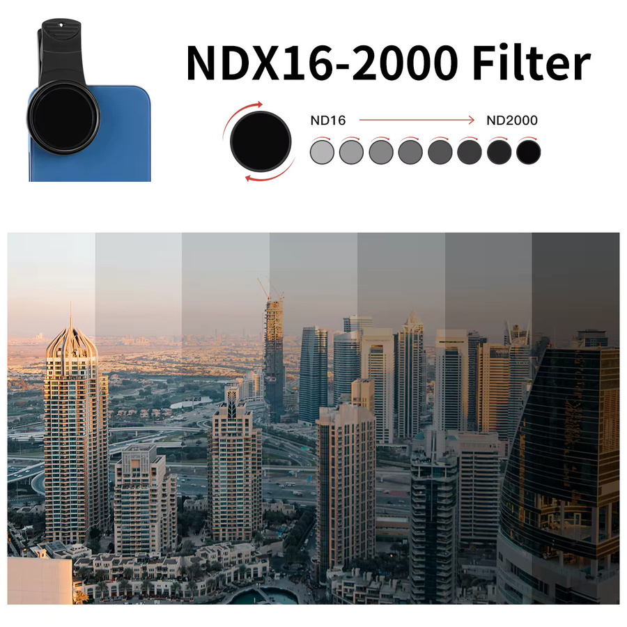 Mecoright Handy-Filter Set mit 52mm Halterung für iPhone, CPL GND Starlight Makro-Objektiv für Nahaufnahmen, Schwarz - Bild 4