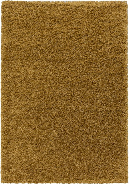 Hochflorteppich Kadima Design, einfarbig, Gold, Breite: 80 cm, Tiefe: 150 cm, Höhe: 3 cm - Bild 1