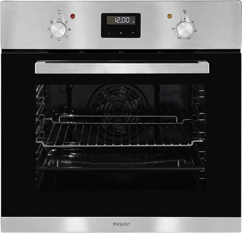 Exquisit EBE 657-2U Einbaubackofen in Silber mit 59 l Volumen - Bild 1