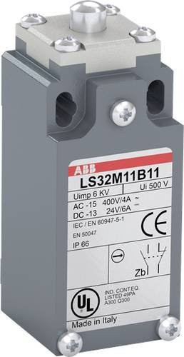 ABB LS32M11B11 Positionsschalter 10A mit Kuppenstößel in Grau aus Zinklegierung IP66 1SBV011911R1211 - Bild 1