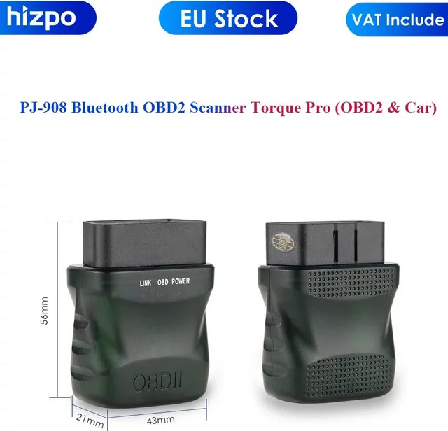 Hizpo Autoradio mit Bluetooth, OBD2 Scanner und Navigation, DVD Audio Video Stereo Kopf Einheit, Schwarz - Bild 1