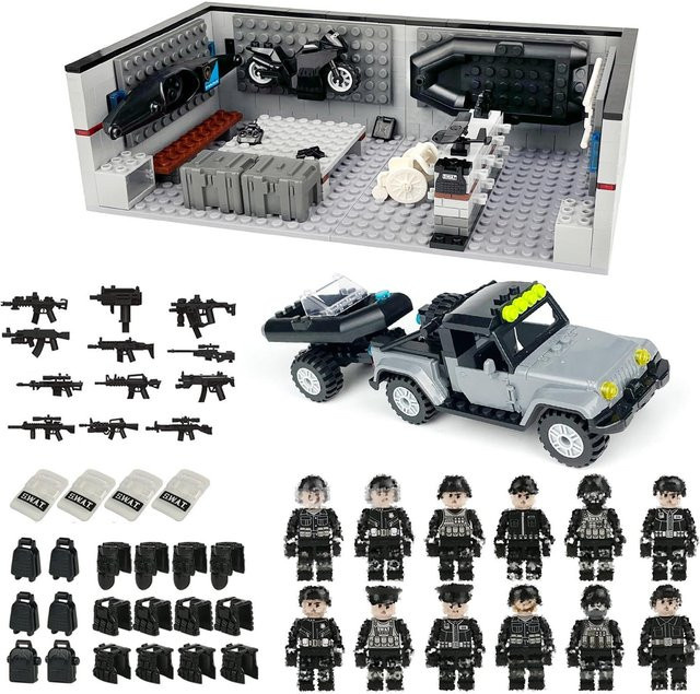 Militärpolizei zur Terrorismusbekämpfung, SWAT-Kämpfer, Luftwaffe-Piloten, Baustein-Spielzeug, ab 14 Jahren - Bild 1