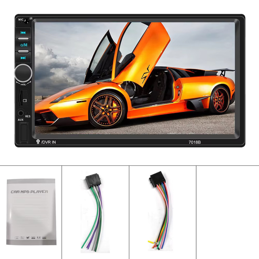 Podofo 2DIN Autoradio mit 7 Zoll Display, Bluetooth, Mirrorlink und EQ Multimedia Player in Schwarz - Bild 5