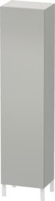 Duravit Hochschrank L-Cube individual in Betongrau matt mit Glastüren und Regalböden, Wandmontage, Höhe: 200 cm, Breite: 25 cm, Tiefe: 20 cm - Bild 1